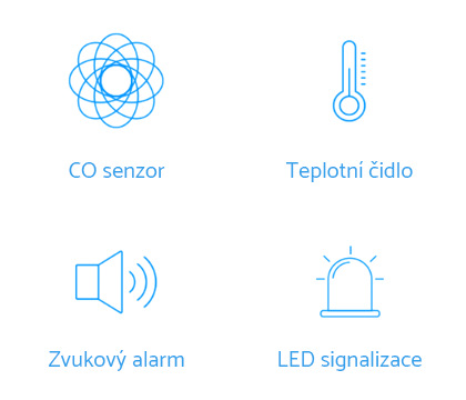 Detektor oxidu uhelnatého Fibaro bateriový, Z-Wave Plus Detektor oxidu uhelnatého Fibaro bateriový, Z-Wave Plus