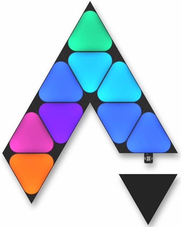 LED světlo Nanoleaf Shapes Black Mini Triangles Expansion Pack (10 ks) černé