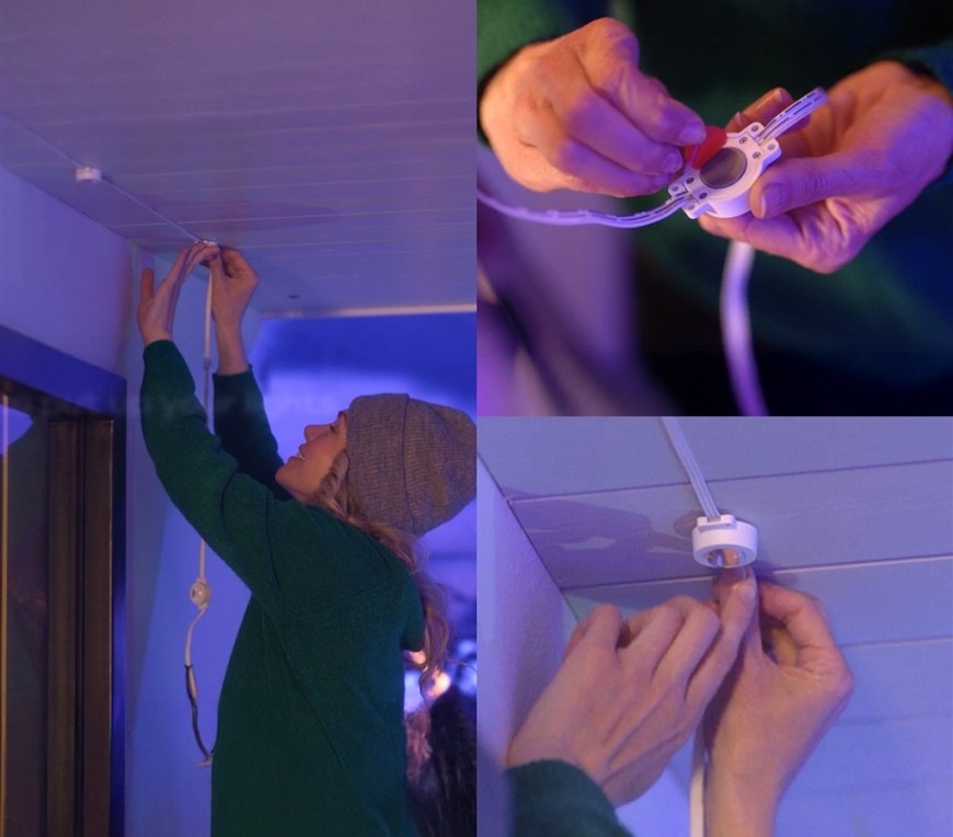 LED pásek Philips Hue Festavia permanent instalovaný v exteriéru