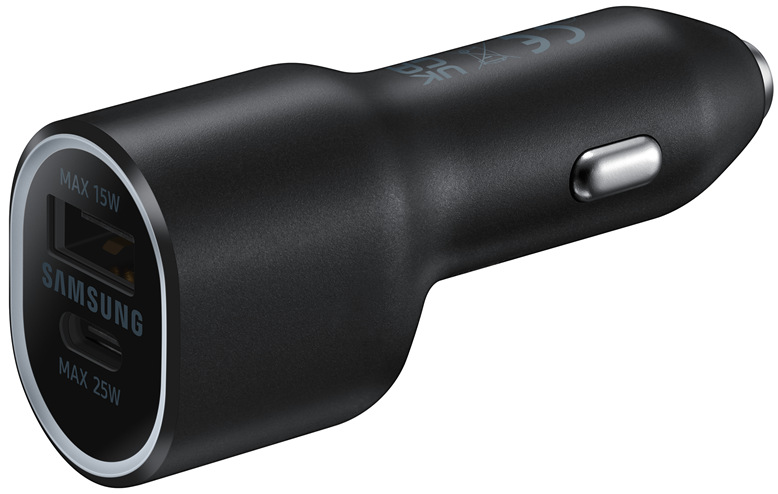Adaptér do auta Samsung USB, USB-C, 40W - černý
