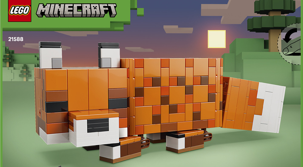 Stavebnice LEGO® Minecraft® 21588 Liška 497 dílků vytvoří propracovanou lišku, kterou mohou školáci od 10 let sestavit a vystavit.