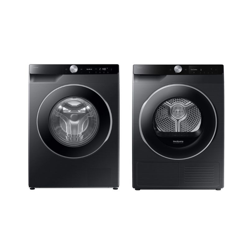 Set pračka Samsung WW90DG6U85LBU4 černá barva + sušička DV90DG6845LBU4 černá barva