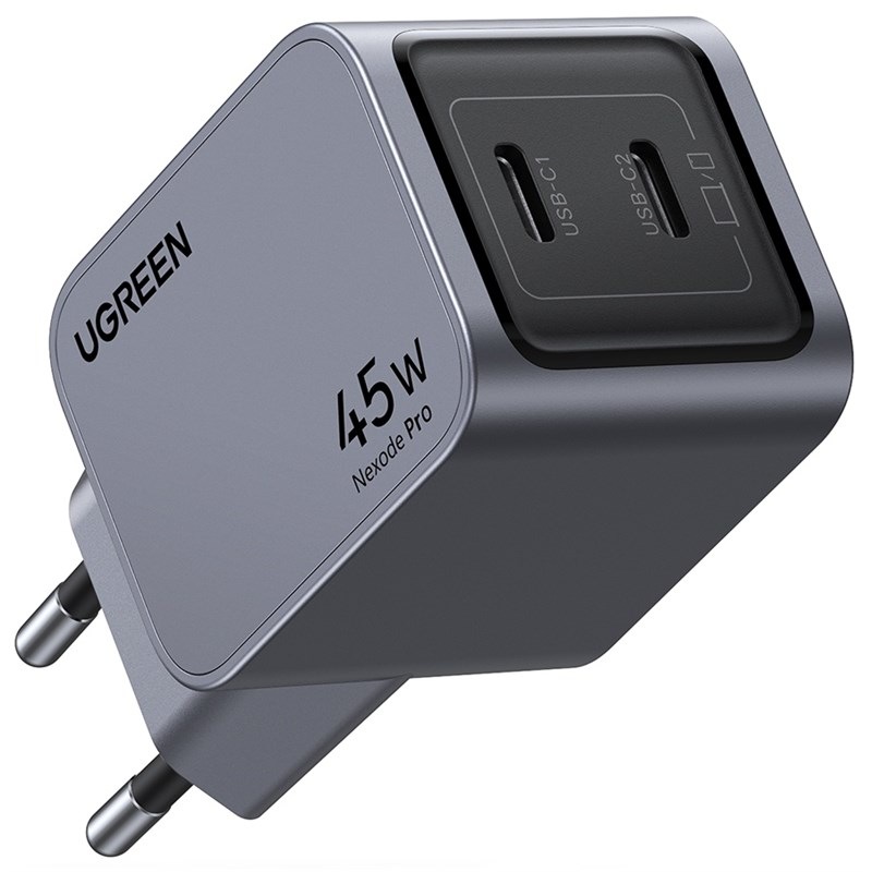 Nabíječka do sítě UGREEN Nexode Pro 45W GaN 2xUSB-C černá/šedá