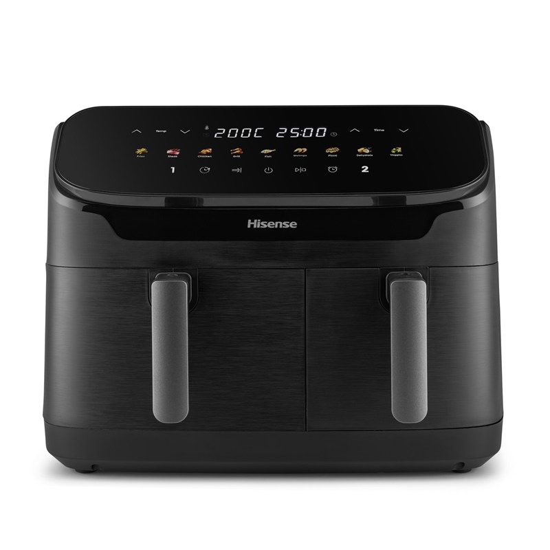 Fritéza horkovzdušná HisenseHAF2700DHA DUAL HEATER, černá barva