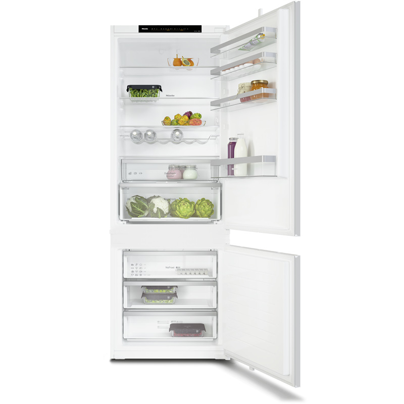 Chladnička komb. Miele XXL KFN 7913 E je vestavěný model vhodný do moderních kuchyní