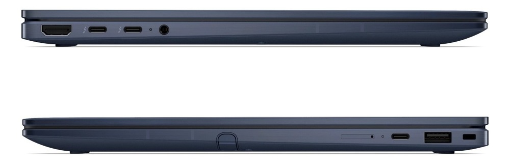 Zavřený notebook HP EliteBook X Flip G2i z obou profilů