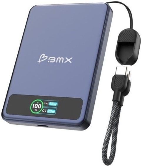 Powerbanka BMX SolidSafe™ 5K Solid-State magnetická v modrém designu