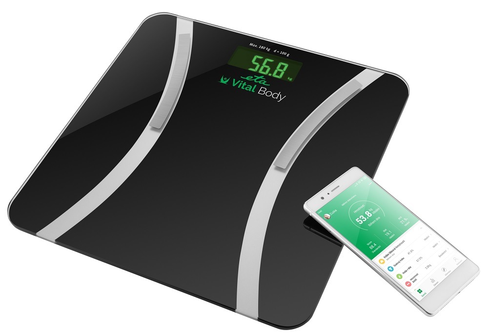 Osobní váha ETA Vital Body s aplikací 6780 90000 černá