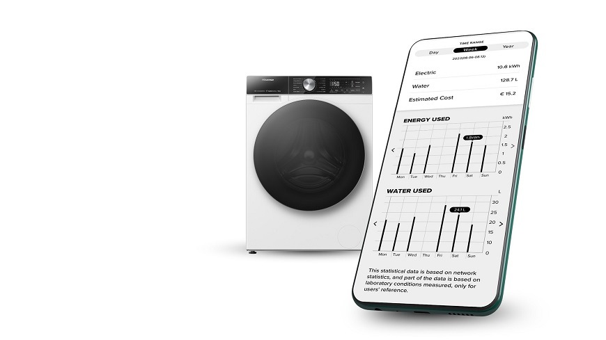 Pračka Hisense WF5S1245BW bílá Pračka Hisense WF5S1245BW, bílá, chytrá pračka, mobilní ovládání