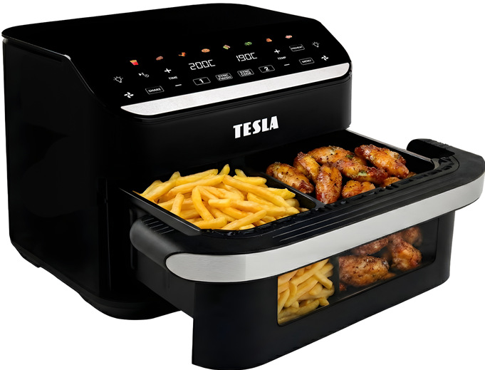 Fritéza horkovzdušná Tesla AirCook DualHeat QD575 XXL černá