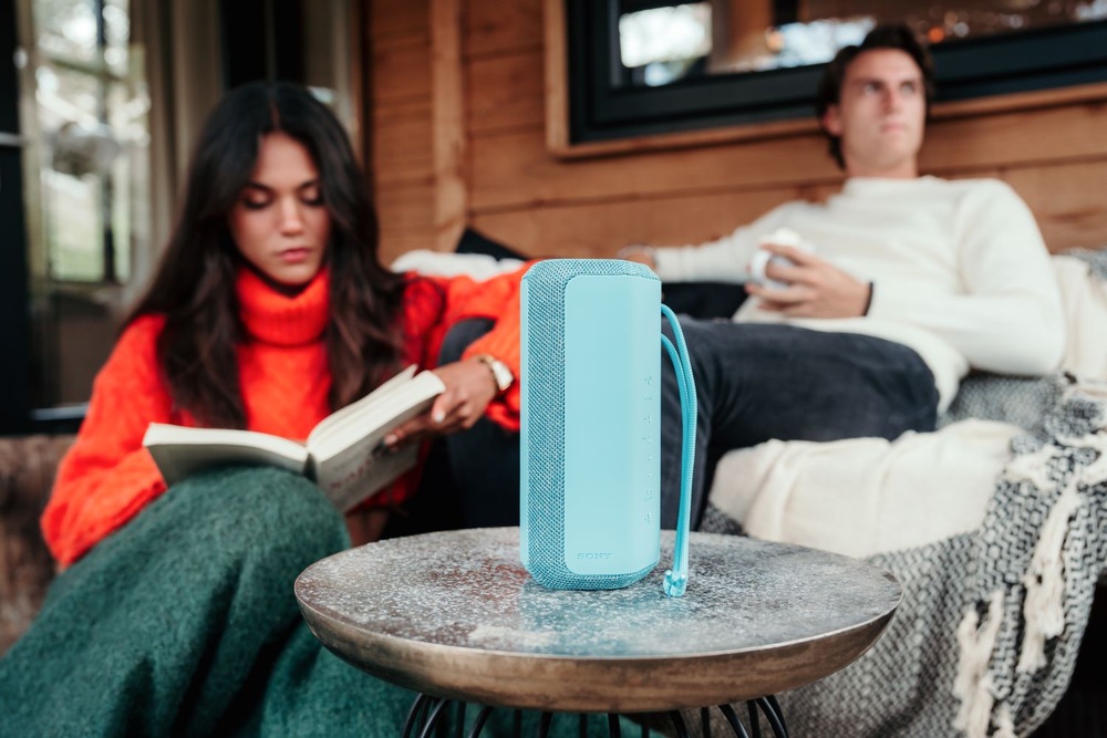 Přenosný reproduktor Sony SRS-XE200 modrý Přenosný reproduktor SONY SRS-XE200 - difuzor Line-Shape Diffuser