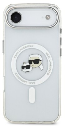 Kryt na mobil Karl Lagerfeld IML K&CH Heads Metal Frame MagSafe na Apple iPhone Air průhledný Kryt na mobil Karl Lagerfeld IML K&CH Heads Metal Frame MagSafe na Apple iPhone Air v průhledné barvě