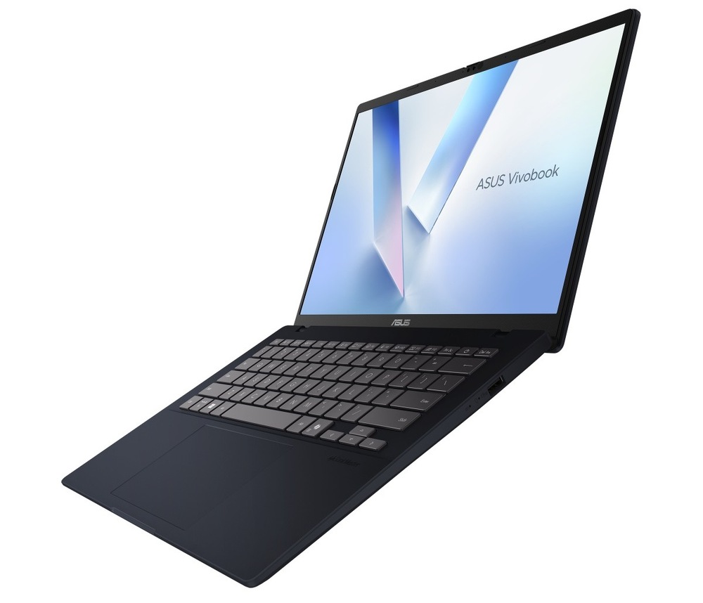 Notebook Asus Vivobook 14 černý Notebook Asus Vivobook 14 otevřený na 160°
