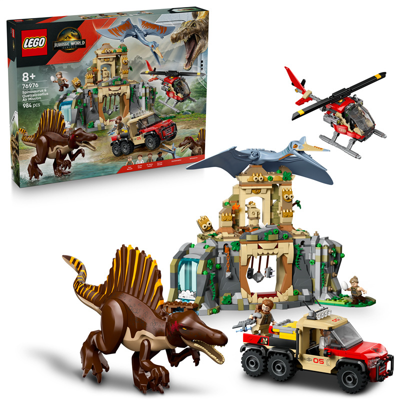 Stavebnice LEGO® Jurassic World 76976 Letecká mise se spinosaurem a quetzalcoatlem