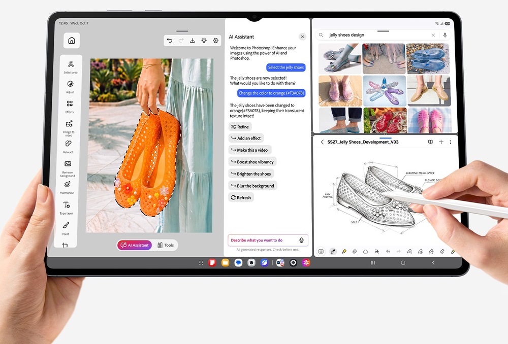 Dotykový tablet Samsung Galaxy Tab S12 Ultra 12 GB / 256 GB + dotykové pero šedý Samsung Galaxy Tab S12 Ultra umožňuje naplno využívat Photoshop