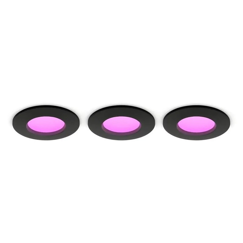 Vestavné svítidlo Philips Hue WCA Slim Recessed Light S (3ks) černé