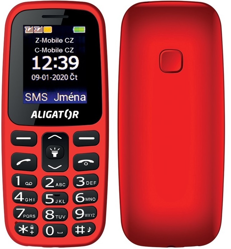 Mobilní telefon Aligator A220 Senior Dual SIM červený