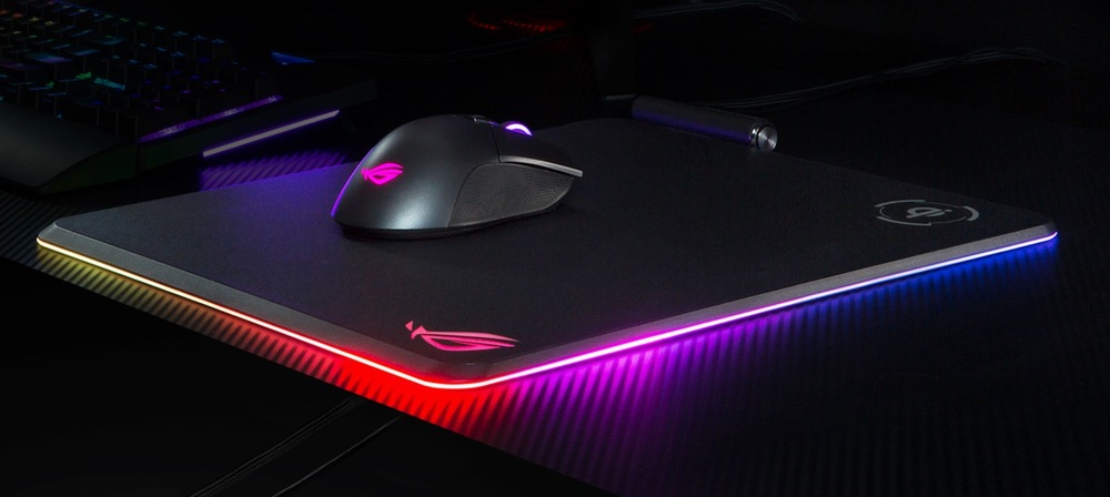 Podložka pod myš Asus ROG Balteus Qi bezdrátové nabíjení, AURA sync, 37 x 32 cm ASUS ROG Balteus Qi