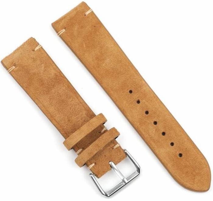 Řemínek RhinoTech univerzální Genuine Suede Leather Quick Release 20mm hnědý