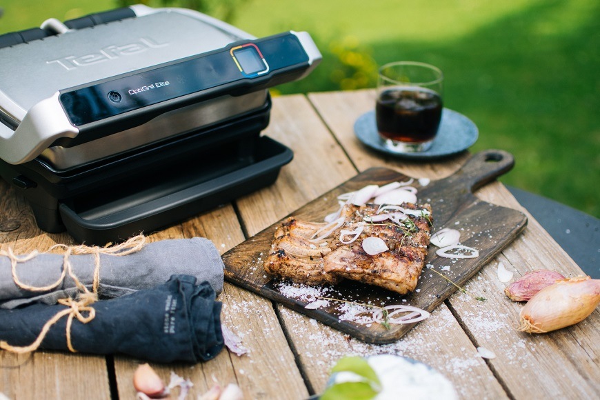 Gril Tefal OPTIGRILL ELITE GC750D30 černý/chrom Tefal OPTIGRILL ELITE GC750D30