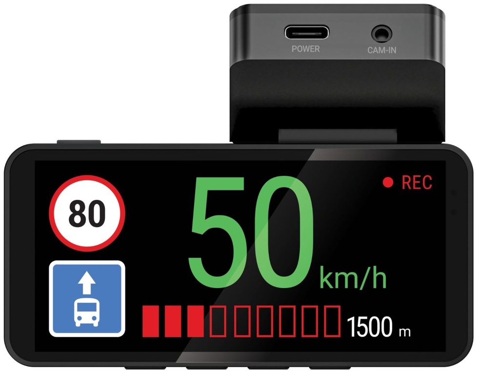 Autokamera NAVITEL R87 GPS upozornění na rychlostní limit