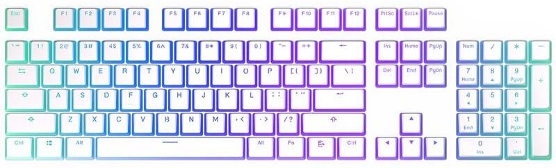 Klávesy ENDORFY PBT Pudding Onyx bílé