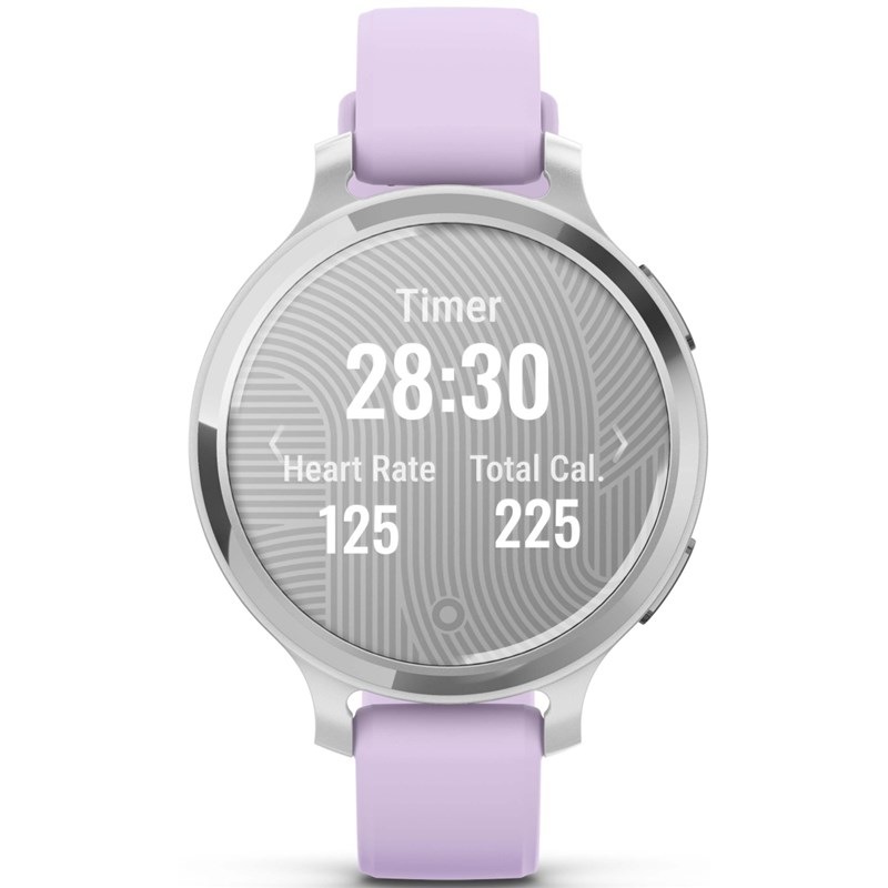 Chytré hodinky Garmin Lily 2 Active - Silver / Purple Jasmine Silicone Band