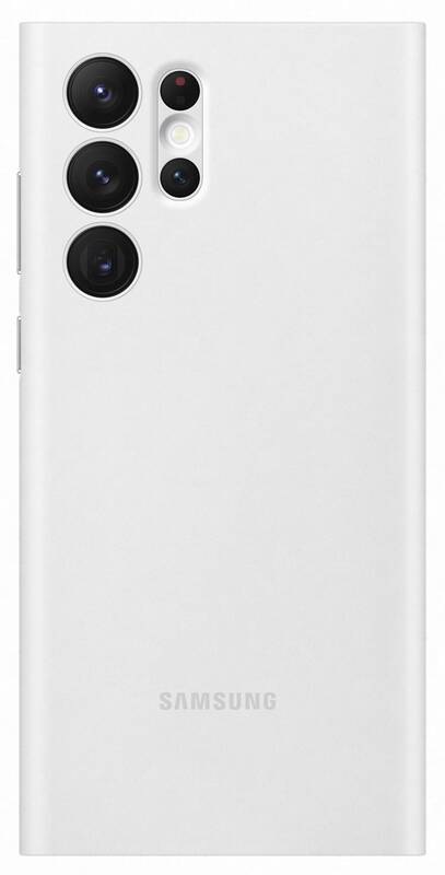 Pouzdro na mobil flipové Samsung Clear View na Galaxy S22 Ultra bílé