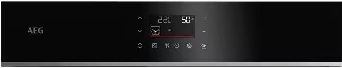 Ovládací panel trouby AEG TA5PB53APB série 5000 SurroundCook SteamBake