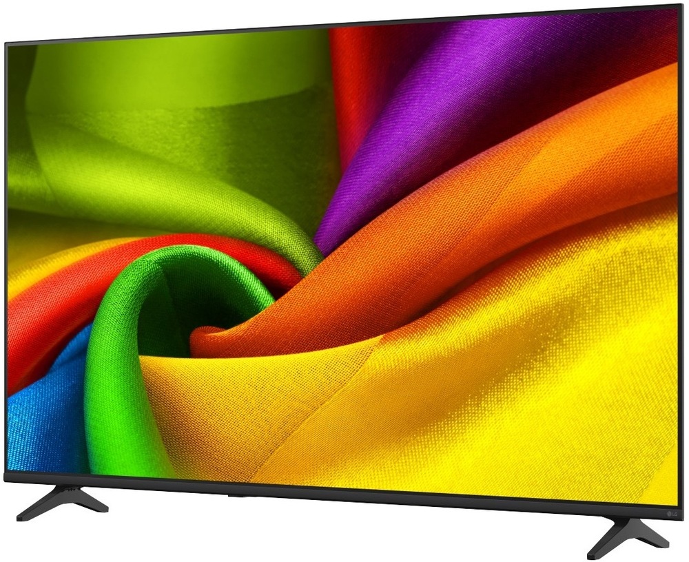 Televize LG, černý rámeček, boční pohled.