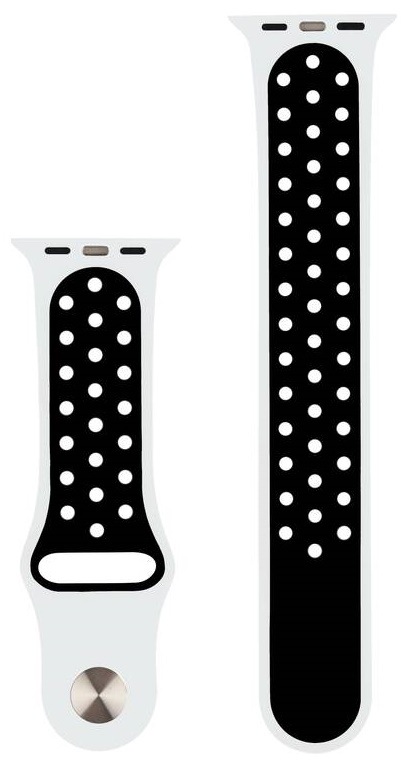 Řemínek RhinoTech na Apple Watch 38/40/41 mm černý/bílý