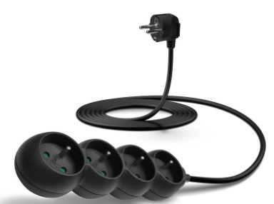 Kabel prodlužovací Connect IT 4x zásuvka, 3m černý