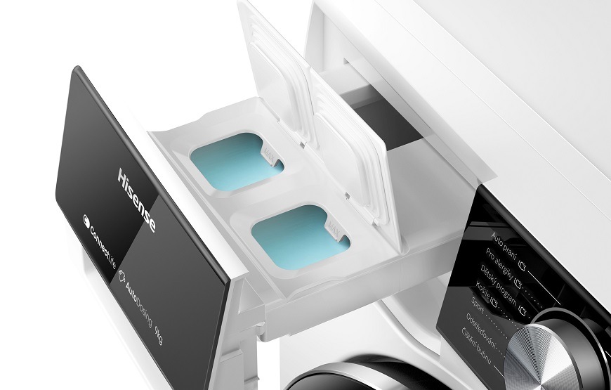 Předem plněná pračka Hisense WF5S9045BW, bílá, AutoDosing