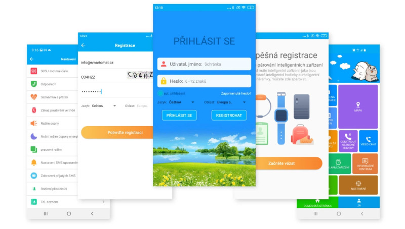 Chytré hodinky ARMODD Kidz GPS AI modré Náhled do aplikace k chytrým hodinkám ARMODD Kidz GPS AI
