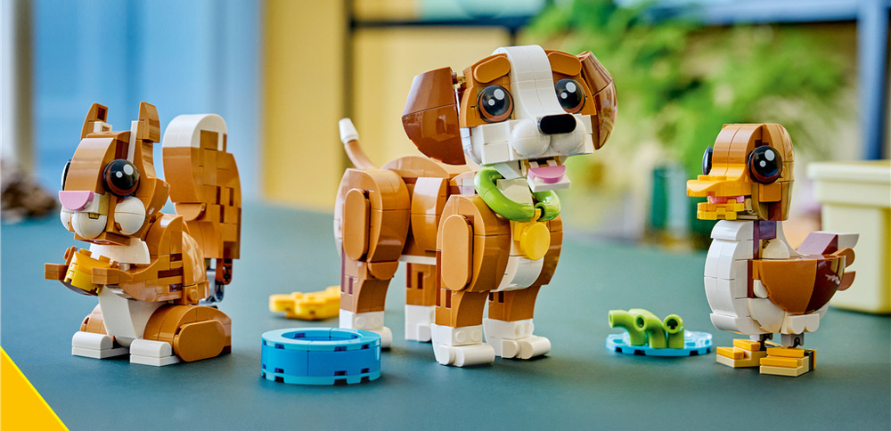 Stavebnice LEGO® Creator 3 v 1 31382 Roztomilá zvířata: Roztomilé štěňátko 336 dílků a aplikace LEGO Builder usnadní dětem od osmi let stavění, které si mohou užít krok za krokem.