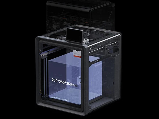 Anycubic Kobra S1 Ace 2 Pro Combo nabízí tiskový prostor o rozměrech 250 × 250 × 250 mm
