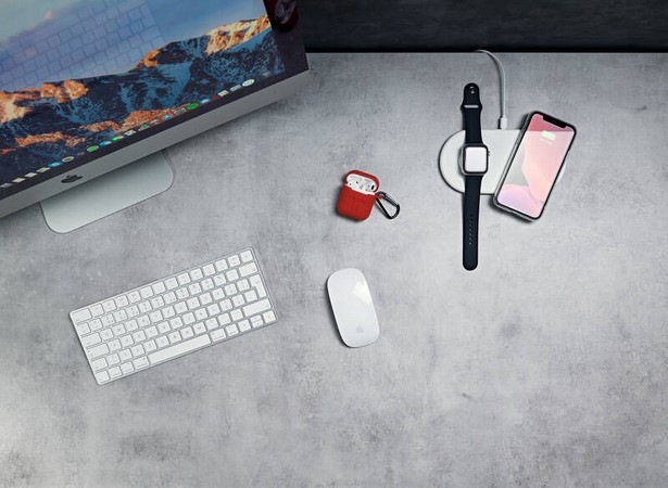 Bezdrátová nabíječka Epico 2v1 pro Apple Watch a iPhone bílá Bezdrátová nabíječka Epico 2v1 pro Apple Watch a iPhone bílá