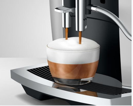 Automatický kávovar Jura E6 Platin JUR15440 cappuccino