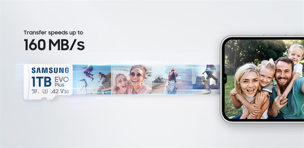 Paměťová karta Samsung Micro SDXC EVO Plus 512GB UHS-I U3 (160R/30W) + SD adaptér