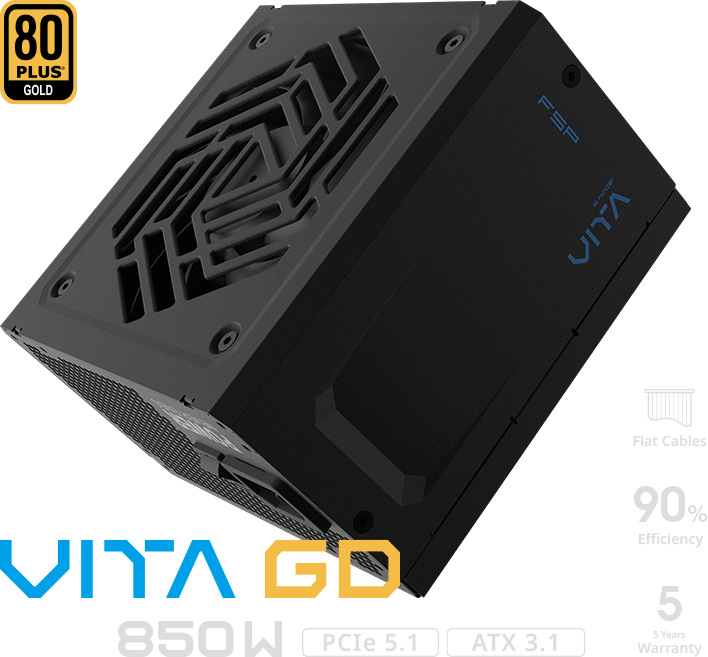 Zdroj FSP VITA GD 850, 80PLUS GOLD, 850W černý Fortron VITA GD 850 (850 W)