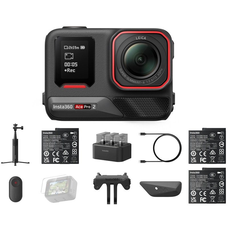 Outdoorová kamera Insta360 Ace Pro 2 Creator Bundle 2.0 černá Outdoorová kamera Insta360 Ace Pro 2 Creator Bundle 2.0