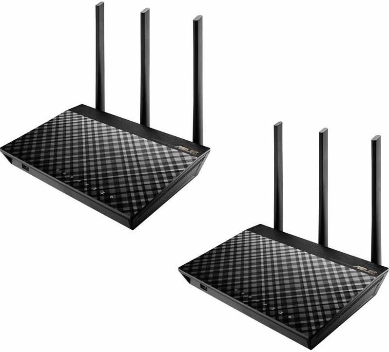 Router Asus RT-AC67U AC1900 - 2-pack černý