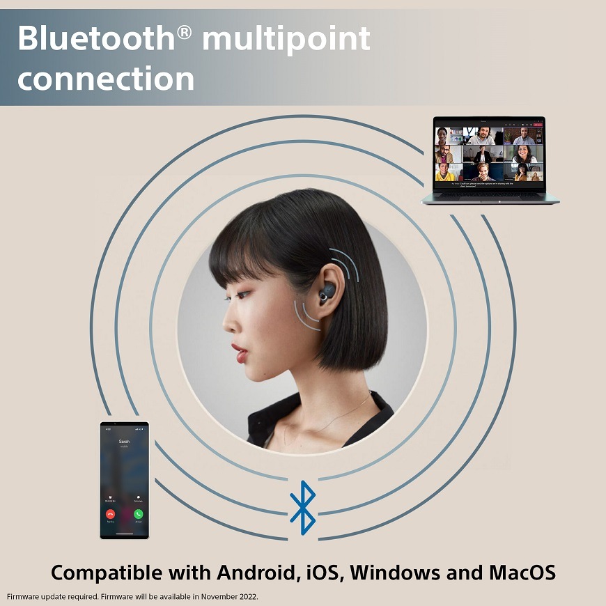 Sluchátka Sony LinkBuds, multipoint connection