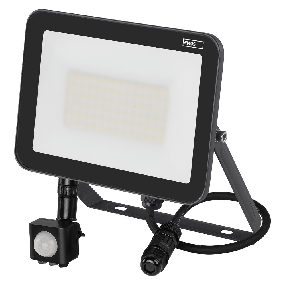 Reflektor EMOS INOVO 50W 5500LM PIR IP65 NW černý Reflektor EMOS INOVO 50W 5500LM PIR IP65 NW - černý