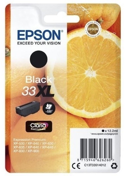 Inkoustová náplň Epson 33XL, 530 stran černá