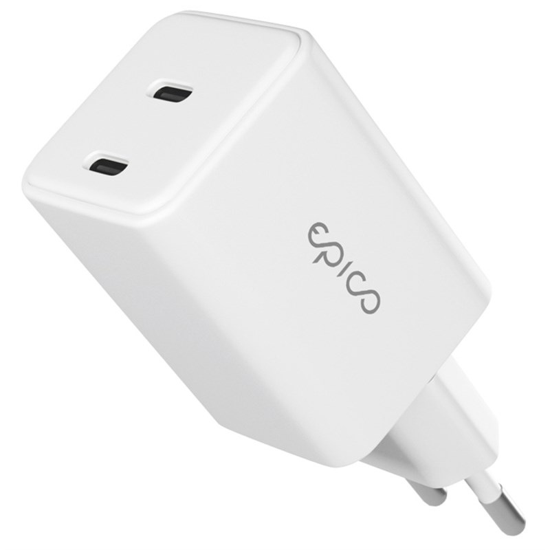 Nabíječka do sítě Epico UltraBoost GaN 45W 2x USB-C bílá