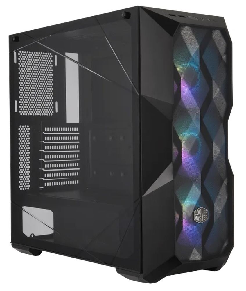 Detail PC skříně Cooler Master MasterBox TD500 Mesh v bočním pohledu