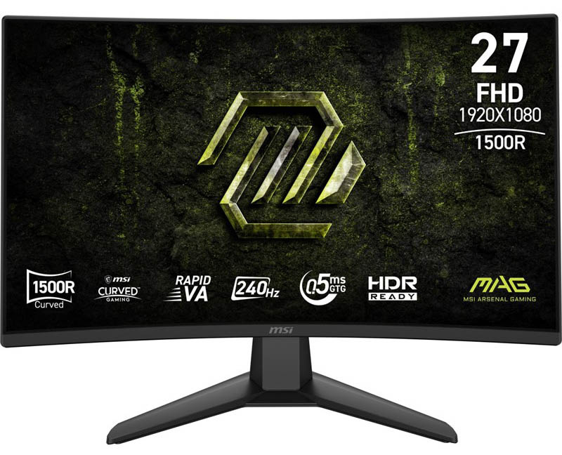 Herní monitor MSI MAG 274CF X24 v černé barvě.