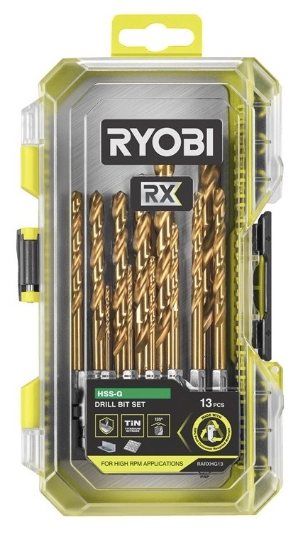 Sada vrtáků Ryobi z kvalitní oceli, max. průměr 10 mm