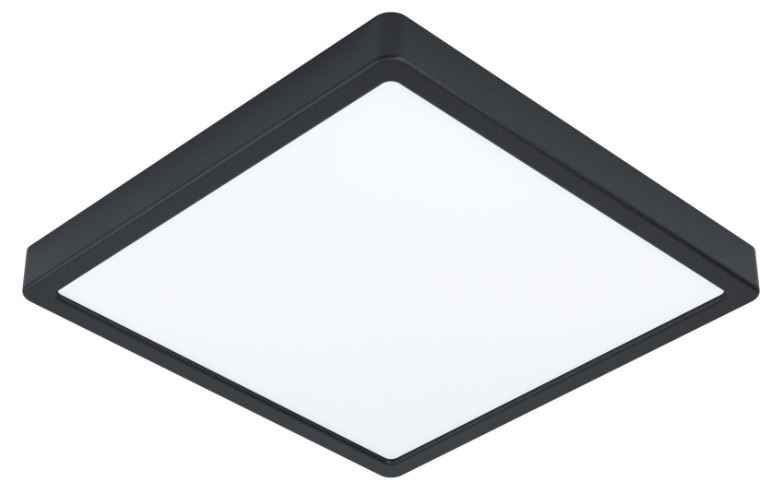 Stropní svítidlo Eglo Fueva-Z, čtverec, 28,5 cm černé